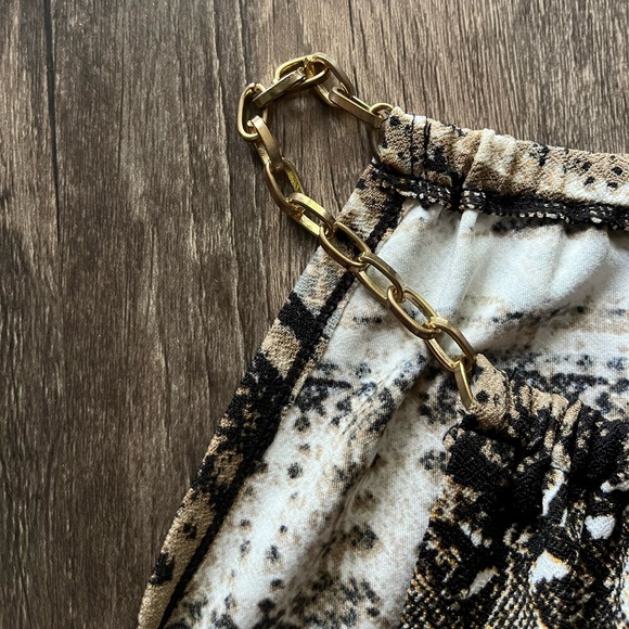 Patterned Tank Top with Chain Neck - Picture 2 of 2